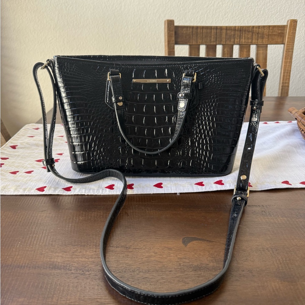 Brahmin Mini Asher Handbag in Black
